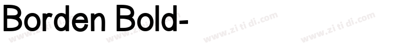 Borden Bold字体转换